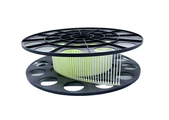 قرقره کراوات کابل اتوماتیک 100 میلی متری سفید برای مواد بسته PA66