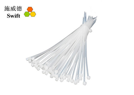 کابل رنگی T25120 White Tip120 Zip Ties Material Nylon 66 Reach RoHS گواهی